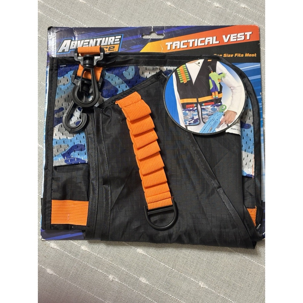 Adventure Force TACTICAL VEST Blue Camo *Kids One Size Fits Most* NEW